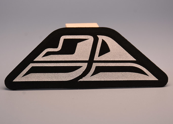 Microfiber prägte reflektierende Logo Heat Transfer Labels For-Kleider