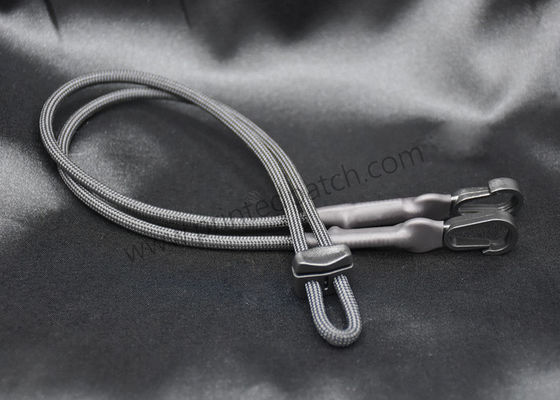 Grey Matte Soem-Metallschnallen-elastische Zugschnur-Schnur für Sweatpants