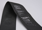Kleid kundenspezifischer Logo Polyester Webbing Straps Embossed 35mm schwarz