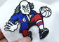 Kundenspezifisches Silikon beschriftet Karikatur-Kleid ausbessert den alten Mann, der Basketball-Muster spielt