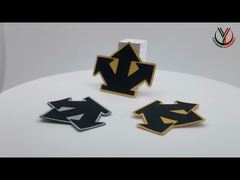 Twill bedruckte 1mm waschbare Kleidungsetiketten mit individuellem Silikonlogo