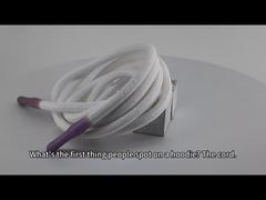 Kundenspezifische elastische Kordel mit Kordelzug, erneuerbar, schwarz, hohl, mit Siebdruck, Tropf-Silikonspitze für Sie