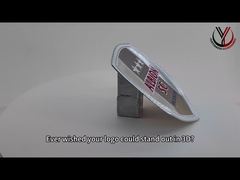 Ein genauerer Blick: Geprägte runde reflektierende TPU-3M-Logo-Etiketten mit Nike-Logo für Jogginghosen