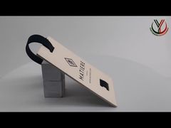 Sehen Sie sich die Demo der individuell geprägten Logo-Markenanhänger aus Recyclingpapier für Kleidung an