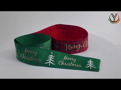 Schau: Personalisierte SGS Polyester Weihnachts-Satinband Waschbare Präsentation