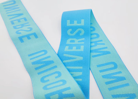 Doppeltes versah der zwei Farbjacquardwebstuhl-elastische Bandbreite 40mm für Kleidung mit Seiten