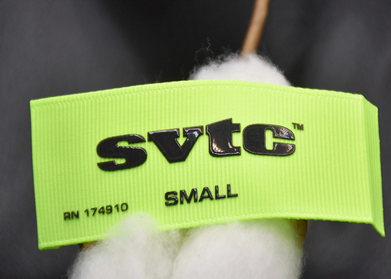 Nähen Sie auf kundenspezifischer Marke gedruckter Logo Silicone Clothing Labels Washable 3D