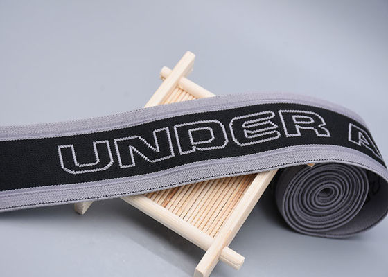 Doppeltes mit Seiten versehenes Jacquardwebstuhl-Gummiband-Band mit nicht gedruckt gleiten transparenten Silikon-Streifen