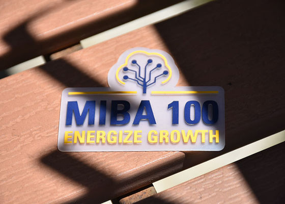 Transparentes 0.8mm starkes TPU druckte Aufkleber-Silikon Logo Custom