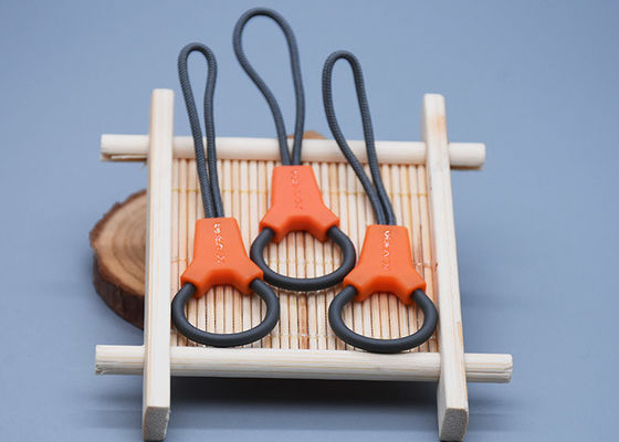 2 Farben kundenspezifischer Logo Plastic Zipper Pull Polyester für Kleider