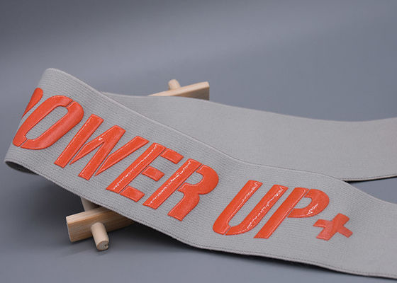 Glänzendes Silikon-Logo 47mm weit nicht elastisches Band für Kleider gleiten